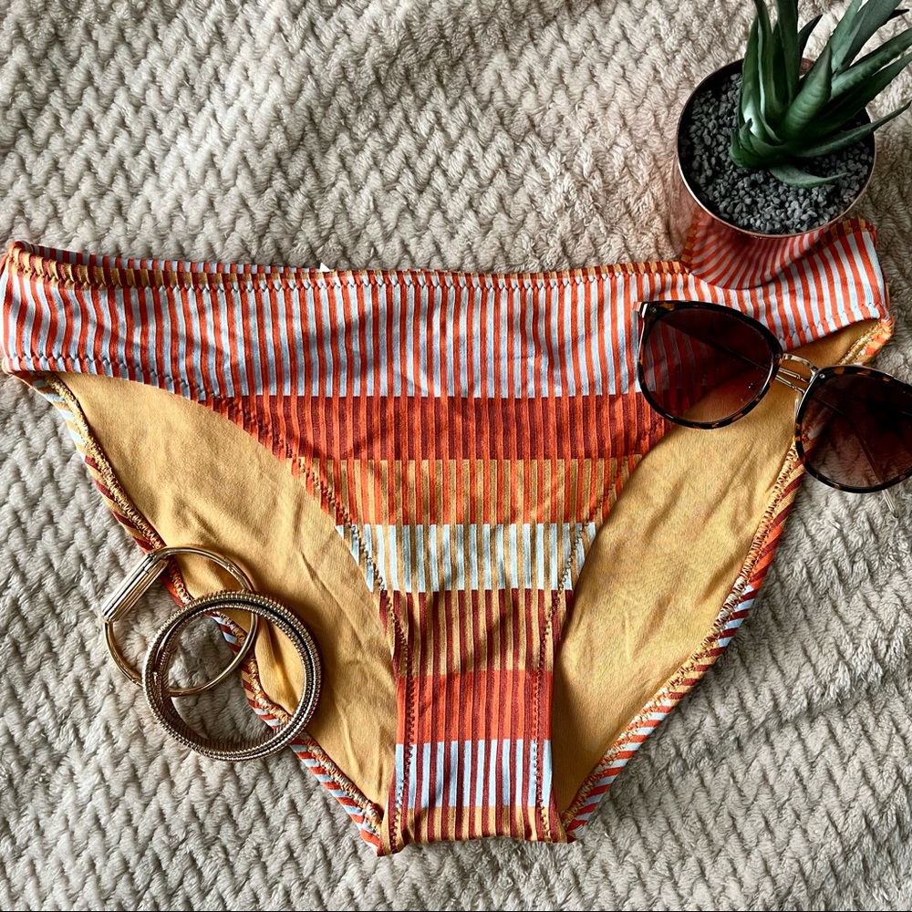 Aerie Jacquard Striped Bikini Bottom